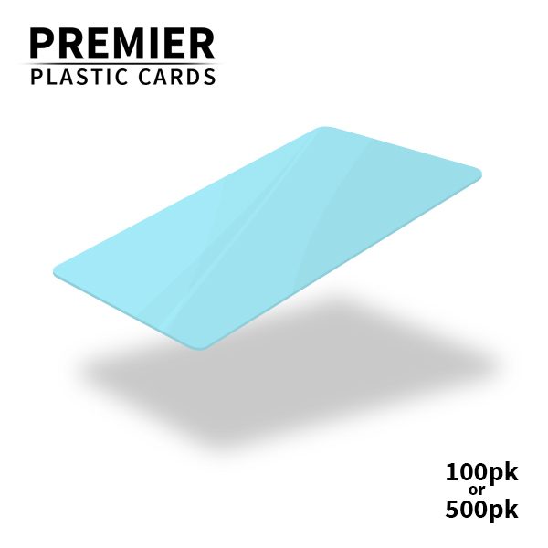 Premier Light Blue Plastic Cards