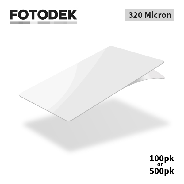 Fotodek Premium White 320micron Self Adhesive Cards • Plastic Card